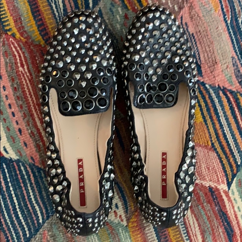 PRADA studded flats